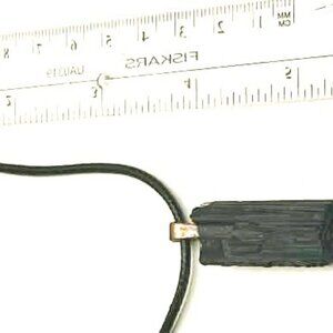 Black Tourmaline Pendant Necklace Raw Stone Handmade Jewelry